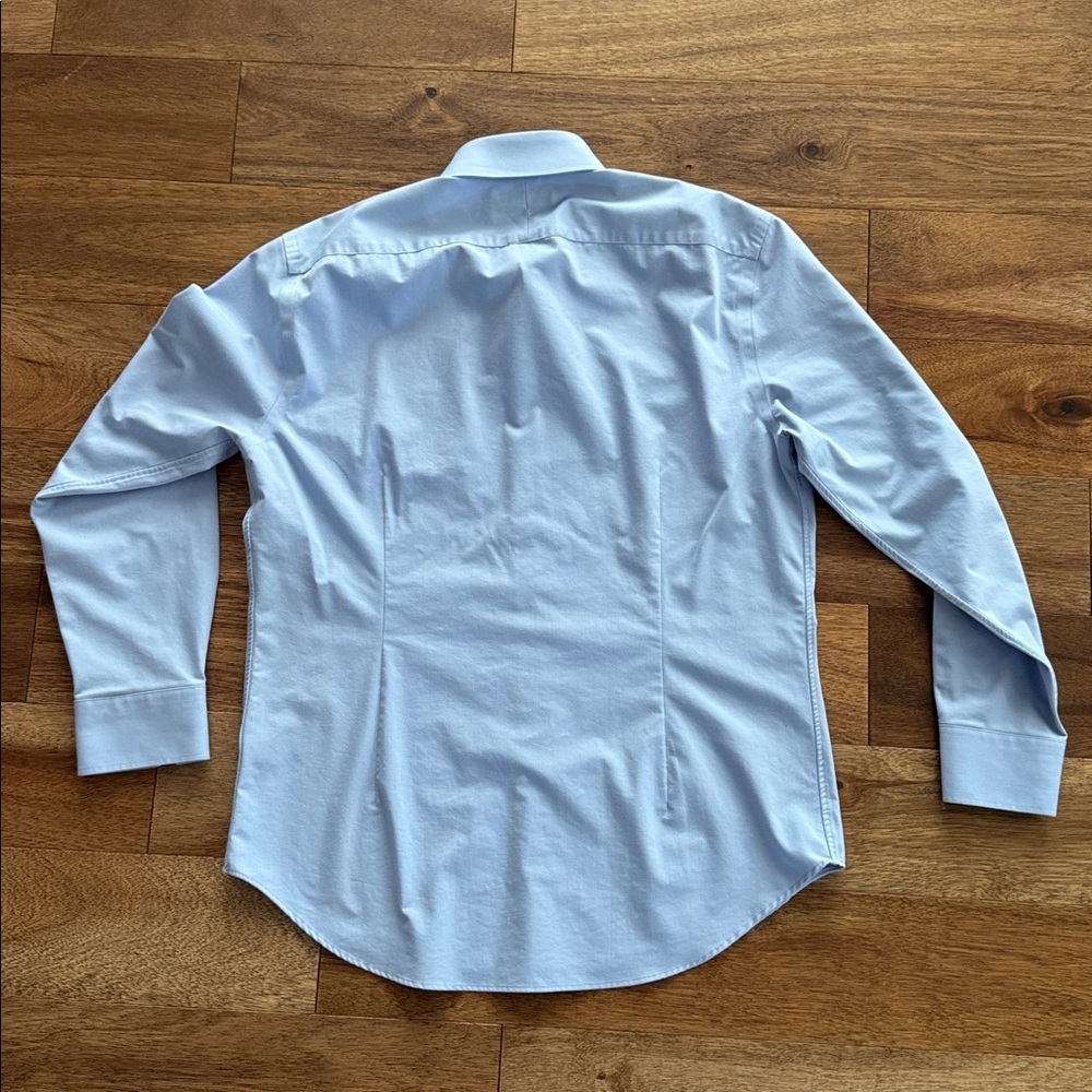 Nordstrom Tech-Smart Extra Trim Fit Shirt in Light Blue 16 32/33 - Picture 3 of 3